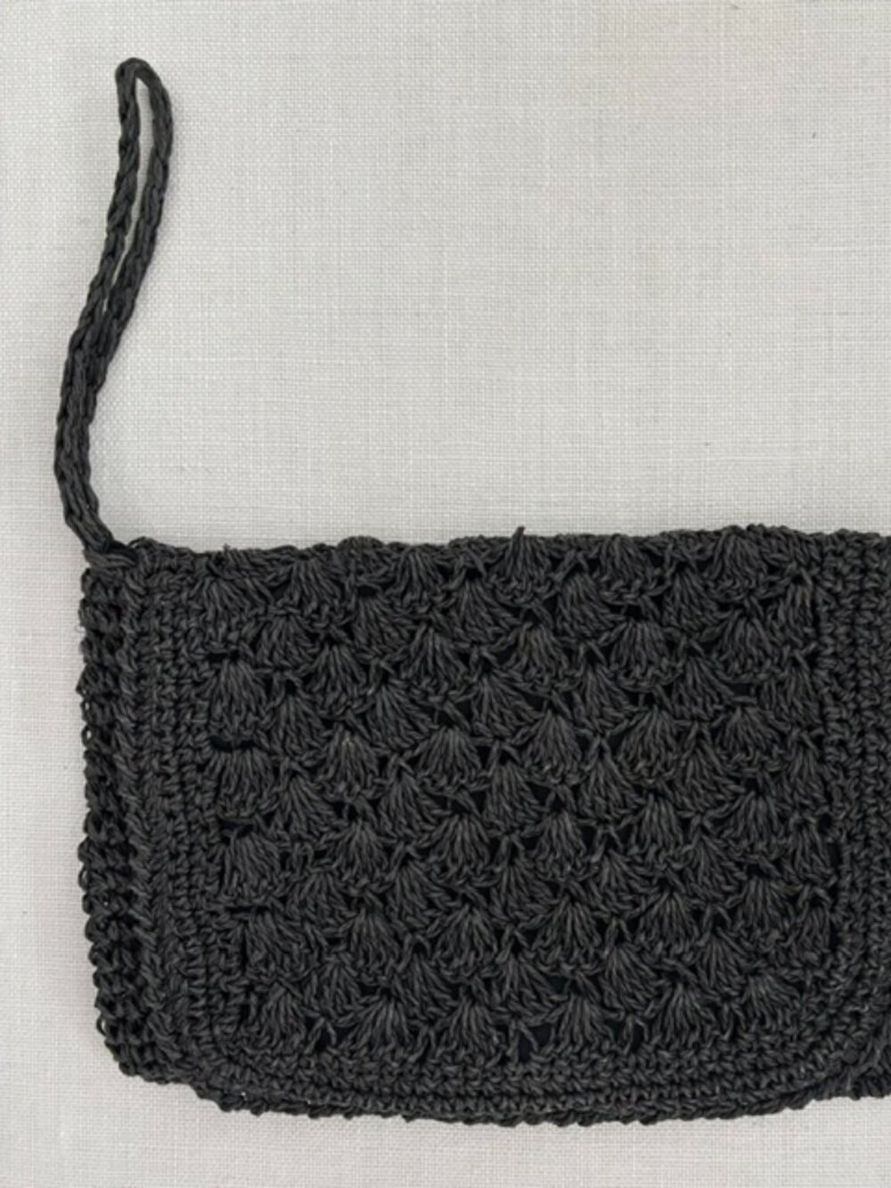 Black Crocheted Envelope Style Wristlet